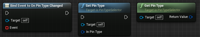 Pin selector widget nodes
